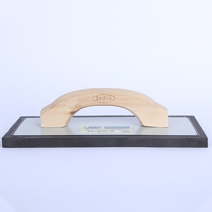 Double panneau de boue en plastique de qualité industrielle, manche en bois, source de caoutchouc carrée, mousse EVA, mastic, truelle carrée, plâtrage - Product Image 4