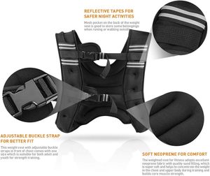 Factory Adjustable Weighted Vest Fitness for Men Women Neoprene Running <b>Weight</b> Vest <b>Training</b> Workout Gym Running Weighted Vest - Product Image 5