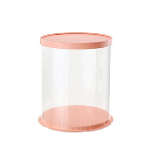 Food Grade Custom Transparent PET Plastic <b>Clear</b> Decorative Round Wedding <b>Cake</b> <b>Box</b> - Product Image 4