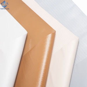 Rollo de lona de PVC JLM 400-700 GSM tela Anti-UV impermeable para cubierta de camión/juegos inflables/material de hoja de lona - Product Image 1