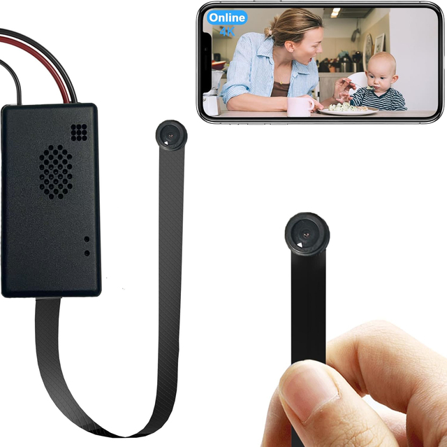 Small DIY Mini Wireless HD 1080P CMOS Sensor 2MP WiFi Nanny Camera with Motion Detection for Card H.265 Built-In Mic