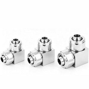 Conector de codo de acero inoxidable 304 Huihong, conexión neumática rápida de 90 grados para manguera de aire tipo L - Product Image 2