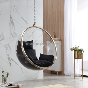 <span class=keywords><strong>Fauteuil</strong></span> <span class=keywords><strong>suspendu</strong></span> moderne rond et rotatif en acrylique transparent avec support métallique pour hôtel, maison, extérieur, jardin - Mobilier de jardin - Product Image 5