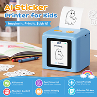 Imprimante de dessins IA personnalisée avec logo pour enfants, machine à autocollants thermiques sans encre avec application et commande vocale, prix usine, cadeau B2B