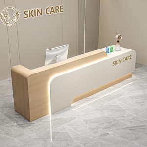 Mostrador de Recepción Minimalista de Madera Ecológica para Salón de Belleza, Hotel, Escuela, Tienda de Ropa, Caja Registradora, Institución de Capacitación - Product Image 2