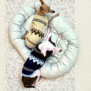 Pet Autumn Winter <strong>Knit</strong> Sweater Sleeveless Fair Isle Color Block Geometric <strong>Pattern</strong> for Schnauzer Bichon <strong>Dogs</strong> - Product Image 1