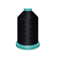 Fil à coudre en polyester filé noir, en vrac, en gros, pour broderie à pampilles en soie glacée, 150D, emballage en rouleau Zhongshan - Vente en gros