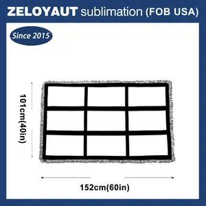 Zezeaut 24H süblimasyon atmak battaniye boş 9 Panel süper yumuşak atmak Blankets100 % polyester ve kadife battaniye ev dekor için