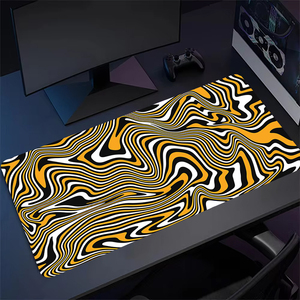 Alfombrilla de Ratón para Juegos Strata Liquid, Accesorio de Juego, Alfombrilla de Ratón Grande Negra y Blanca, Alfombrilla de Escritorio de Goma XXL 1200x500, Alfombra para Ratón - Product Image 1