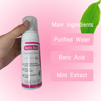 Grossiste Lavages Féminins Anti-Démangeaisons Éclaircissants pour Femmes Mousse Yoni à l'Acide Borique Herbal avec Fonction Antibactérienne