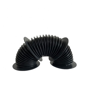 Couvercle de <span class=keywords><strong>soufflet</strong></span> de tige d'accordéon <span class=keywords><strong>à</strong></span> fermeture éclair pour vérin hydraulique flexible cousu cache-poussière rond en métal - Product Image 1