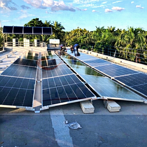 Support de module solaire PV toit plat lesté installer des supports photovoltaïques sur le sol avec plateau lesté jetée en béton - Product Image 1