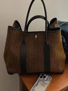 Nouveau Sac Fourre-tout Tissé Vintage 2026 pour Femme – Grande Capacité, Minimaliste, Polyvalent, Idéal pour les Sorties Quotidiennes, Sac à Main Porté Épaule - Product Image 3