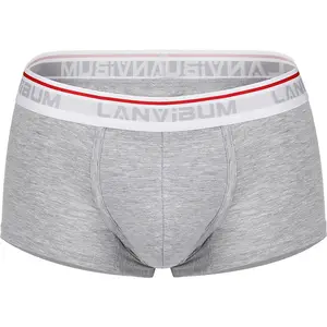 Custom Logo Men's Underwear Boxers Cuecas Boxershorts Cotton Boxer luxury mens cotton underwear China underwear factory