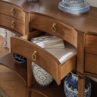 Console de rangement en bois rétro personnalisable pour salon et chambre à coucher, avec couleurs uniques