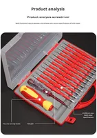 Jeu de tournevis à tête plate Phillips de qualité industrielle de 26 pouces, boîte à outils combinée pour électricien, finition en zinc, plastique, 14 pièces
