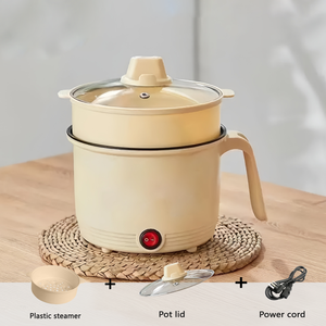 Poêle électrique haut de gamme pour dortoir avec couvercle en verre trempé 1,8 L, revêtement antiadhésif pour usage domestique, extérieur et hôtelier - Product Image 2