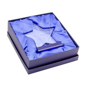 รางวัลคริสตัลฐานสีน้ำเงินขนาด 80 มม. รุ่น Star Trophy - Product Image 3