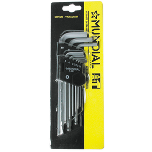 Juego de llaves hexagonales MUNDIAL con extremo esférico, 9 piezas (1.510 mm) - Product Image 1
