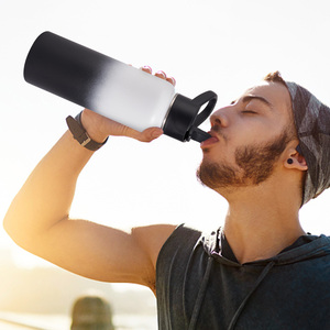 40oz Triple wall vacuum insulated Flip straw lid water <b>bottle</b> Drop resistant sports <b>thermos</b> 12 hour hot 24 hour cold - Product Image 2