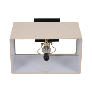 Lampade da tavolo moderne con base in metallo e paralume in lino per l'arredamento di camera da letto e soggiorno - Product Image 6