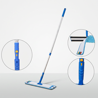 Serpillère à poussière en aluminium 40 cm en microfibre rechargeable avec système d'essorage par basculement
