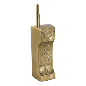 Figurina Decorativa a Forma di Telefono Cordless in Metallo per Casa, Ufficio, Scrivania, Bagno, Tavolino da Caffè - Decorazione Contemporanea e Originale - Product Image 2