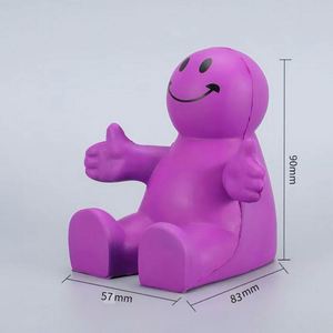 3.5\" Squeezable Smile Face Guy Phone Holder for Promotional & Business Gifts - Product Image 3