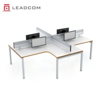 LEADCOM APOLLO LS-419 Poste de travail modulaire commercial personnalisé pour bureau ouvert, idéal pour les entrepreneurs en bureautique
