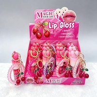 Huile à lèvres hydratante portable en forme de fruit, motif cerise et abeille, maquillage pour les lèvres, taille standard, Zhejiang