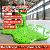 Revêtement liquide auto-nivelant antidérapant en sable coloré, résistant à l'usure, protection solaire, peinture pour sols intérieurs sans joint