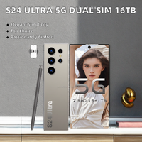Venta al por Mayor de Teléfono Inteligente S24 Ultra Android 5G, Doble SIM, Doble Modo de Espera, 16GB+1TB de Almacenamiento, Resolución de Pantalla HD, LTE CDMA Celular, 65W