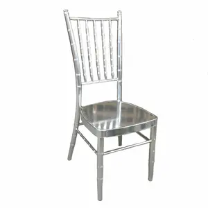 高品质闪亮的银色铝 Chiavari 椅子