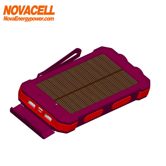 NEW Large Capacity 20000mAh Outdoor Solar Power Bank With Built-in Cable and Customized Mobile Power Bank Portable Power