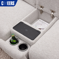 MANWAH CHEERS Juego de Sofás Seccionales Modulares de 5 Plazas con Chaise Longue y Sofá Cama Eléctrico Reclinable para Muebles de Sala de Estar