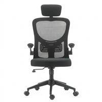 Chaise de bureau ergonomique moderne en maille, dossier haut, soutien lombaire réglable, chaise pivotante pour les cadres, les dirigeants et le personnel