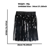 Vente en gros – Plusieurs couleurs disponibles – Tissu en dentelle métallique brillante de 40 cm avec franges en guirlandes pour robe de danse