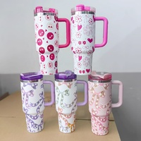 Tasse de voyage isotherme à double paroi personnalisée H2.0 Adventure, en acier inoxydable, 30 oz et 40 oz, avec poignée