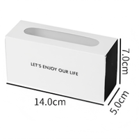 Boîte cadeau rectangulaire jetable autoportante écologique noire mate avec fenêtre pour emballage alimentaire