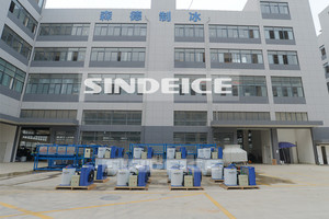 SINDEICE 1.5 Ton Commercial Flake <b>Ice</b> <b>Machine</b> Small Factory Supply 220V 600kg Storage Air Cooling Including Pump Motor PLC Flake - Product Image 5