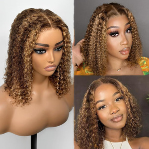 Popular Short Super Wave African Front Lace Women <strong>Wig</strong> Shedding No Tangle Soft Shiny Texture European American Style Brazilian - Product Image 2