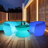 Muebles LED con 16 Colores Cambiantes, Sofá LED para Decoración de Cafeterías