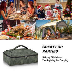 Hawaiian Kalo Design Custom Print Potluck Parties Aluminum Casserole Pans Insulated Food Warmer Cooler Bag for Camping - Product Image 6