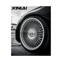 Ruedas Forjadas Monobloque de Alambre Radial Cromado Pulido Personalizadas XINLAI 5x120 5x130 5x112 para BMW, Lamborghini y Maybach