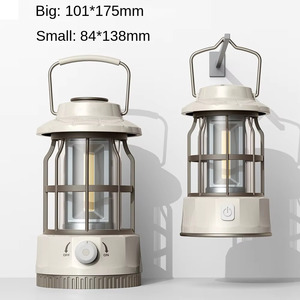 Lampe de camping LED de style rétro - Rechargeable, alimentée par batterie, étanche, lampe de tente portable - Éclairage multi-scénarios - Alimentation stable - Product Image 6
