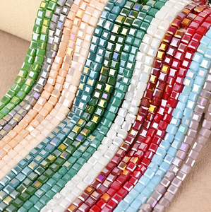 Sofia Crystal Factory Wholesale High Quality 8mm 6mm 4mm Faceted Crystal Cube Glass <strong>Beads</strong> Loose Square Gem <strong>Stones</strong> for Diy - Product Image 1