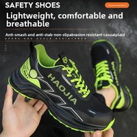 Zapatos de seguridad ligeros para hombre, zapatillas de trabajo antipinchazos, botas de seguridad protectoras, zapatos de trabajo con punta de acero