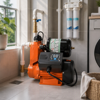 Pompa Air Otomatis Pintar IPUS PW-390M 0.5HP dengan Impeller Kuningan, Motor Fase Tunggal DN25, Peningkat Tekanan Rumah Tangga