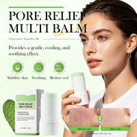 Baume multi-usages pour les pores, baume rafraîchissant pour le visage, pour les pores dilatés, la peau gonflée, minimisation des pores avec extrait de cactus, soin coréen pour la peau