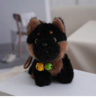Porte-clés en peluche mignon de chien miniature, breloque de sac, poupée en peluche Shiba Inu Corgi, accessoire de sac à dos
